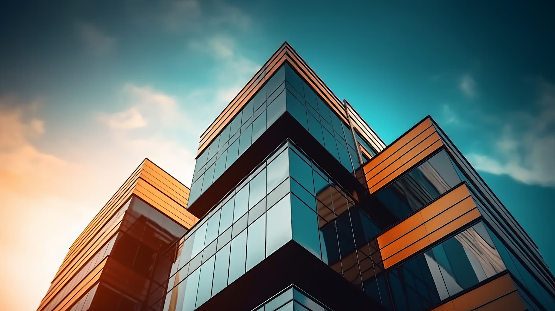 glass-with-orange-details-building